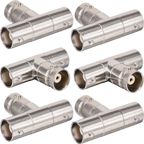 Warmstor 6-Pack Female to Female BNC Adapter Splitter - 3-Way Connector for Antenna,