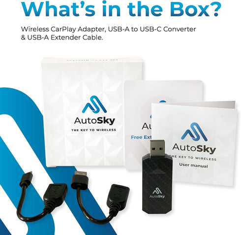 Wireless CarPlay Adapter 2023 Pro Slim Edition - Smallest Newest and Fastest Wireless CarPlay Adapter - AutoSky
