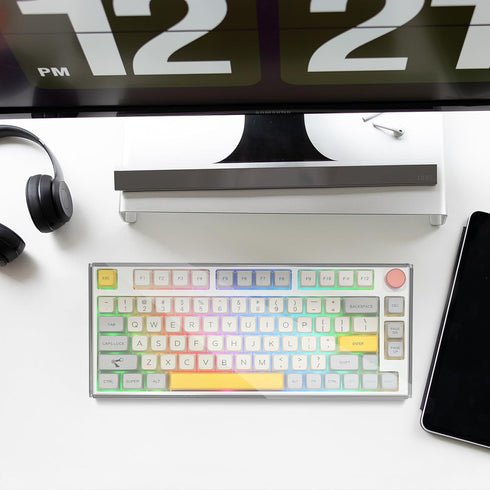 Geekria 75% Knob Keyboard Dust Cover, Clear Acrylic Cover for 84 Keys Wireless Keyboard, Compatible with EPOMAKER TH80