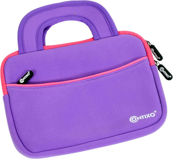 Contixo 10" Protective Sleeve Bag, Compatible with K102 & K103 Kids Tablets, Shockproof & Water-Resistant Case (Purple)