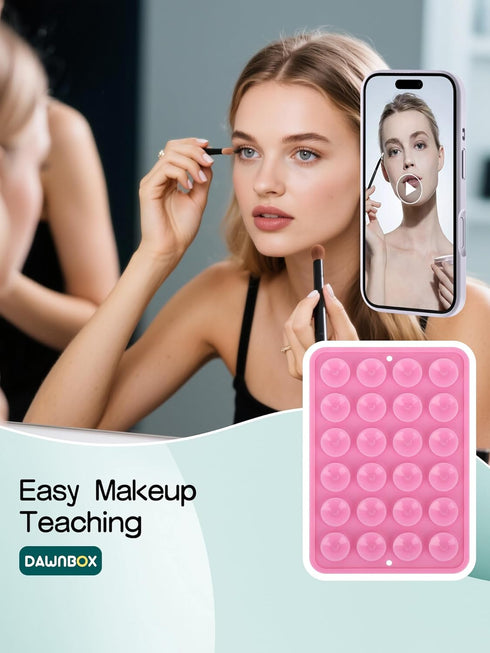 DAWNBOX 2Pcs Silicone Suction Phone Case Adhesive Mount - Hands-Free, Strong Grip Holder for Selfies and Videos