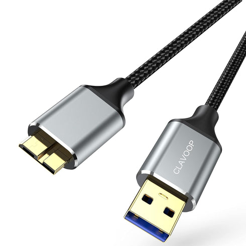 USB 3.0 Micro B Cable 1.5 FT, External Hard Drive Cable 5
