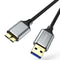 USB 3.0 Micro B Cable 1.5 FT, External Hard Drive Cable 5