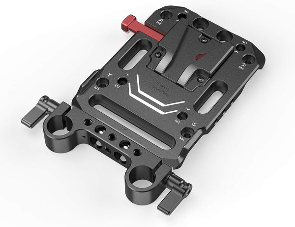 SmallRig Battery Plate with V-Lock Mount and Dual 15mm Rod Clamp for Camera Power Supply - 3016