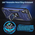 Anqrp Designed for iPhone XR Case, Military Grade Protective Phone Case Cover with Rotatable Metal Ring Kickstand,
