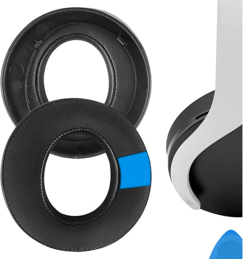 Geekria Cooling Gel Replacement Ear Pads for Sony PS5 Pulse 3D Wireless Headphones, Black Ear Cushions