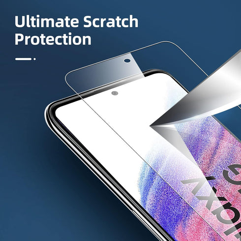 NEW'C 3 Pack Tempered Glass Screen Protector for Samsung Galaxy A53 5G - Case Friendly, Anti-Scratch, Bubble Free,