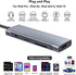 USB C HUB for iPad Pro 9-in-1 Adapter, Docking Station with 4K HDMI, USB-C PD, SD/TF Reader, for iPad Mini 6