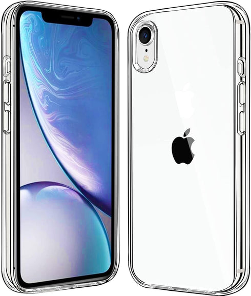 JJGoo Compatible with iPhone XR Case, Clear Transparent Shockproof Phone Case, Slim Anti-Scratch Hard PC Cover