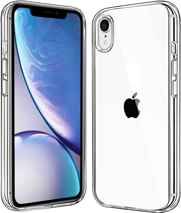 JJGoo Compatible with iPhone XR Case, Clear Transparent Shockproof Phone Case, Slim Anti-Scratch Hard PC Cover
