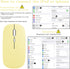 UrbanX 2.4GHz & Bluetooth Mouse, Rechargeable Bluetooth Wireless Mouse for Samsung Galaxy Tab S6 Lite/Galaxy Tab Series Mouse for Laptop/PC/Mac/iPad pro/Computer/Tablet/Android Banana Yellow