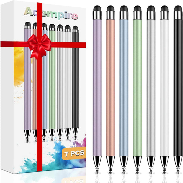 Acempire Stylus (7 Pcs), 2-in-1 Stylus Pen for Touch Screen, High Precision and
