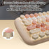 Lomiluskr Cute Colorful Wired Mechanical Keyboard for Girls, Compact 84 Keys with Round Keycaps, Pink Switch