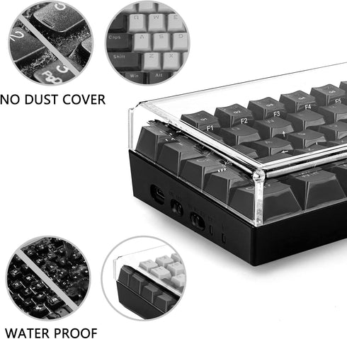 Geekria Premium Acrylic Keyboard Dust Cover for 60% Compact 61 Keys Keyboard Compatible with Razer Huntsman Mini
