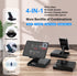 DOSS Cell Phone Stand with Wireless Bluetooth Speaker, 15W Wireless Charger, 4-in-1 Function, Adjustable Phone Holder