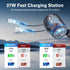 OHLPRO 2 in 1 Backseat Car Charging Station Box, 45W Fast Charge Multi Retractable Charger for iPhone/Samsung and