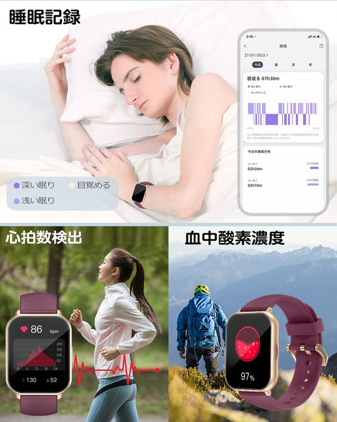 RUIMEN Smart Watches for Women Men - 1.8" Smartwatch, Answer/Make Calls, Fitness Tracker, Heart Rate/Sleep Monitor,