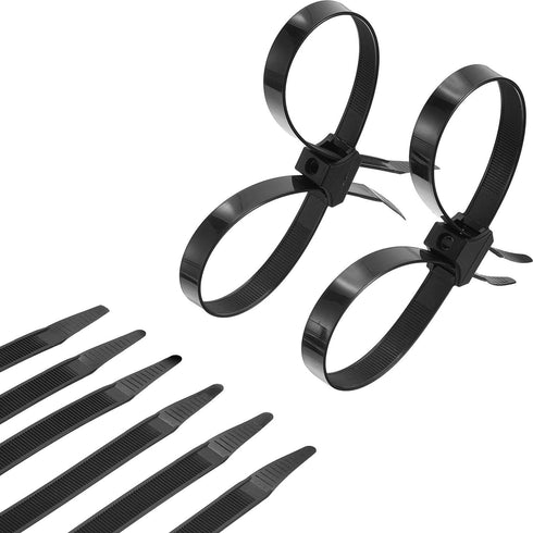 Boao 50 Pcs Zip Ties Cable Disposable Heavy Duty Tie Double Police