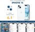 TIESZEN 15 6.1", for iPhone Case, Compatible with MagSafe, Built-in Privacy Screen Protector and Camera Protection