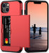 Nvollnoe for iPhone 14 Case with Card Holder, Heavy Duty Protective Dual Layer Shockproof Slim Wallet Case for Women &