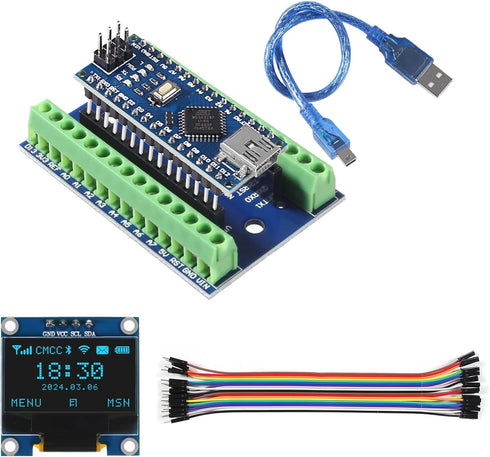 ALMOCN Mini Nano V3.0 ATmega328P Module Microcontroller Board with USB Cable Compatible with