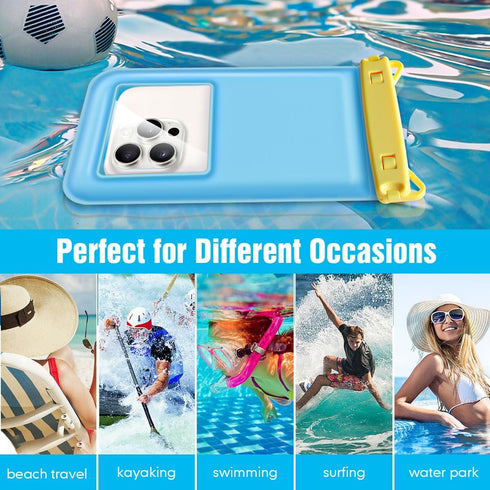 Waterproof Phone Pouch Floating, 10in Underwater Cell Phone Case with Lanyard for iPhone 15 Pro Max Plus 14/13/12/11