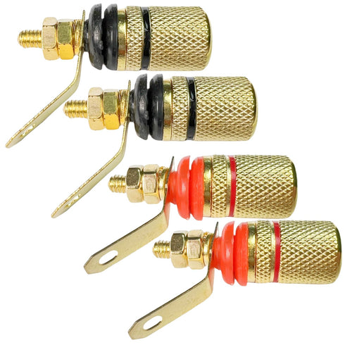 CESS Amplifier Terminal Connector Binding Post Banana Plug Jack Socket, 4 Pack