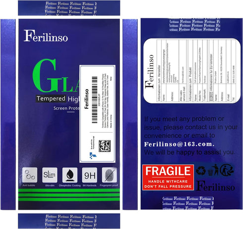 Ferilinso Privacy Screen Protector for iPhone 14 Plus & 13 Pro Max - 2 Pack, 9H Anti-Spy Tempered Glass & Camera Lens