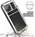 360 Full Body Heavy Duty Protection Case for iPhone 15 Plus, Rugged Aluminum Stan with Built-in Screen Protector, Silver