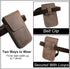 Gentlestache Darkbrown Leather Cell Phone Holster with Belt Clip, Flip Case for iPhone 14/13 Pro Max, Universal Pouch