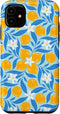 PrintablePretty Powder Blue Cluster Lemon Floral Pattern Citrus Botanical Case for iPhone 11