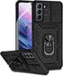 Samsung Galaxy S21 Case with Dual Layer Military-Grade Protection, Kickstand, HD Screen Protector, Black