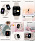 Smart Watch for Women, 1.85 Touch Screen Fitness Tracker with Bluetooth Call, Sleep Monitor, 20 Sport Modes