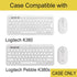 co2CREA Hard Case for Logitech Pebble 2 Combo K380 K380s, Off White, Compatible with Wireless Keyboard and Mouse Combo