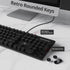 SbocKeeb Keyboards,104-Key Keyboard(V300/Black) Full Size Black Typewriter Retro Punk Keyboard Round keycap with LED