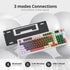 Mosptnspg Wired/Bluetooth/2.4G (98 RGB Mechanical Feel Membrane Wireless Keyboard, Silent ABS Ball Cap Gasket Structure