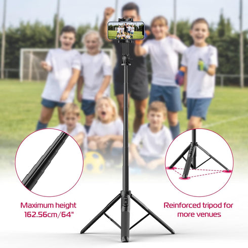 ULANZI SK-03 64" 3 1 Selfie Stick Tripod, Professional Stable Phone Tripod Stand for Smartphone/Action Camera