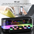 Serounder IPX5 Bluetooth Speaker, Portable Speaker with Stereo Sound, RGB Lights, Mechanical Buttons, Water Resistant