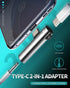 USB-C to 3.5mm Audio Adapter 2 in 1 DAC Charger Dongle Type C Headphone Jack Aux Splitter Compatible for Samsung Galaxy iPhone 15 Pro Max Plus iPad 10?Air4/5?Mini6?12.9 Charging Cord Accessories