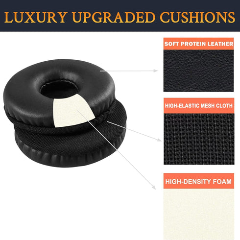 SOULWIT Replacement Earpads for Logitech H390 H600 H609 H760 Headphones, Noise Isolation Foam Cushions - H390 PL Black