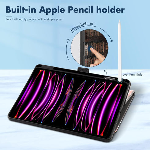 Dteck A16/10th 10.9 Inch 2022 for iPad Generation Case with Pencil Holder,Premium PU Leather Folio Multiple Viewing