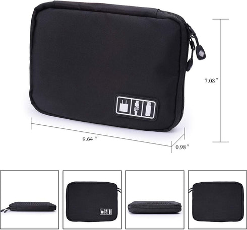 iiteeology Smart Watch Band Storage Bag, Universal Accessories Organizer Bag for Travel, Extra Pocket for Magsafe