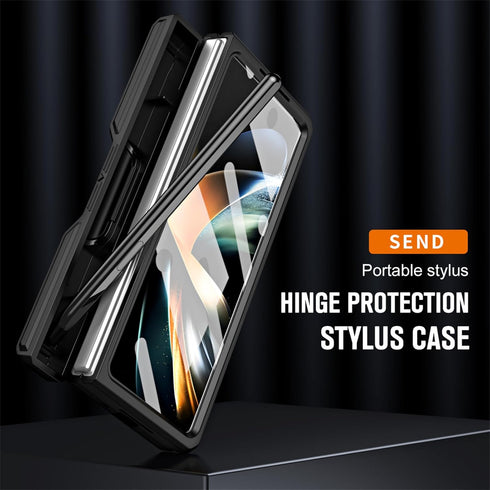 Heavy Duty Case for Samsung Galaxy Z Fold 5 - Rugged Shockproof Full Protective Cover with S Pen Holder