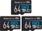 TEAMGROUP GO Card 64GB x 3 PACK Micro SDXC UHS-I U3 V30 for GoPro, Drone, Action Cameras, High Speed