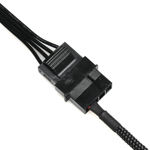 CRJ 4-Pin to Slimline SATA Power Adapter Cable - 12-inch Black Sleeved for 6-Pin Slimline SATA Drives