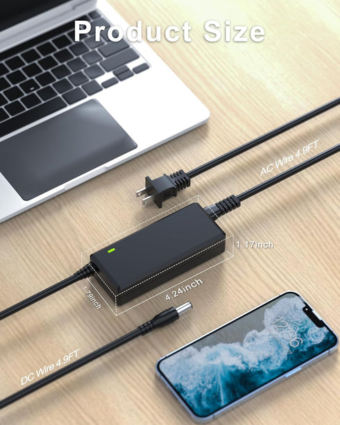 24V Power Supply Compatible with Nelko PL70E Bluetooth Thermal Shipping Label Printer, Power Adapter for Nelko Wireless