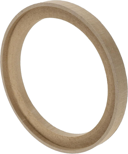 uxcell 4 Pcs Universal 6.5 Inch Speaker Subwoofer Mounting Spacer Rings, Solid Wood Beige