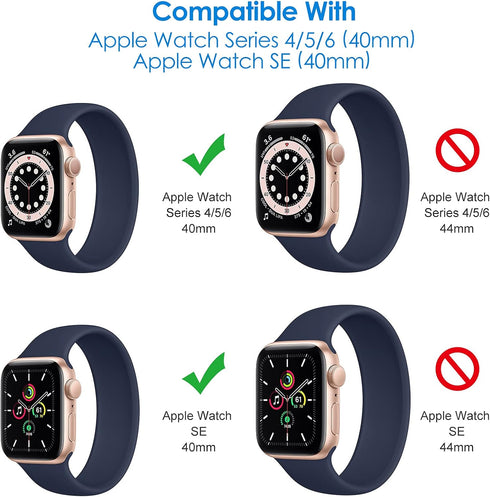 JETech Screen Protector for Apple Watch SE (2022/2020) / Series 6 5 4 - TPU HD Clear Full Coverage, 3-Pack