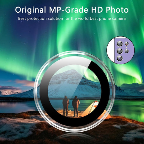 Fotbor Samsung Galaxy S24 Ultra Screen & Camera Lens Protector 2+5 Pack, Easy Install, Dust-Free, Biometric ID, HD