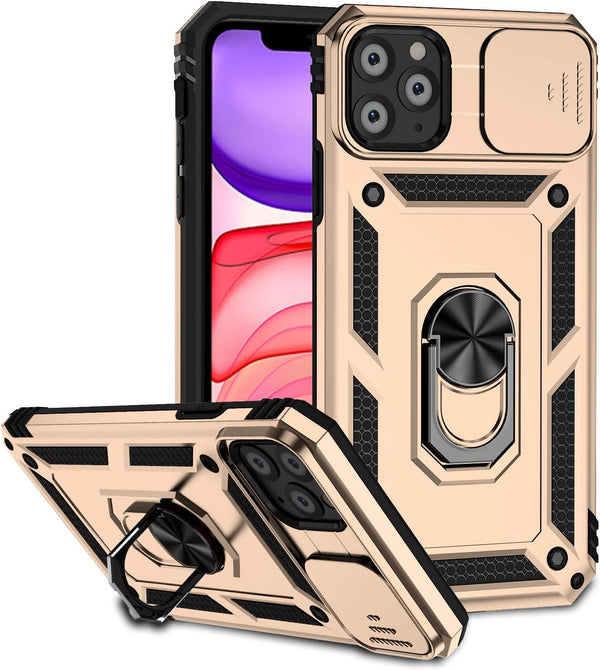 Hitaoyou iPhone 11 Pro Max Case, Military Grade Shockproof Heavy Duty Protective Magnetic Case with Camera Cover &